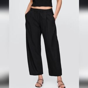 Gap Mid Rise Linen-Blend Easy Barrel Pants - MP